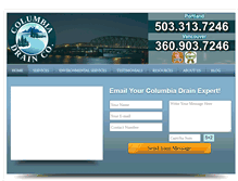 Tablet Screenshot of columbiadrain.com